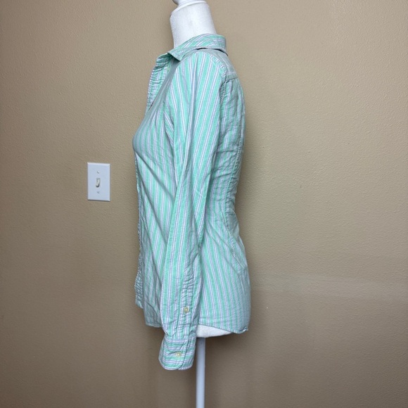 Polo Ralph Lauren Women’s Custom Fit Oxford Strip Shirt Size XS - Picture 4 of 10